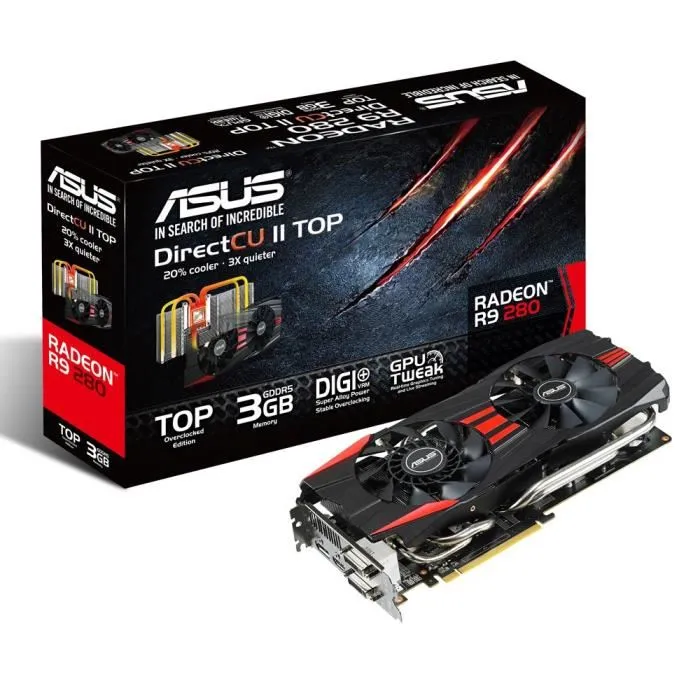 Asus AMD Radeon R9280-DC2T-3GD5 Reconditionné Asus reconditionné disponible sur Cdiscount Seconde Vie
