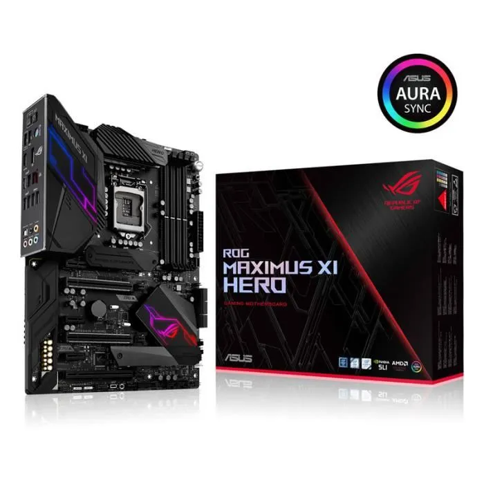 ASUS Carte Mère ROG MAXIMUS XI HERO - Intel Chipset - Socket H4 LGA-1151 - 64 Go DDR4 SDRAM RAM maximale - UDIMM 4 x DIMM Memory Reconditionné - 192,06 € ASUS Carte Mère ROG MAXIMUS XI HERO - Intel Chipset - Socket H4 LGA-1151 - 64 Go DDR4 SDRAM RAM maximale - UDIMM 4 x DIMM Memory Reconditionné Asus reconditionné disponible sur Cdiscount Seconde Vie