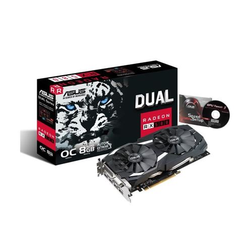 ASUS DUAL-RX580-O8G - Carte graphique - Radeon RX 580 - 8 Go GDDR5 - PCIe 3.0 x16 - DVI, 2 x HDMI, 2 x DisplayPort État correct Asus reconditionné disponible sur Fnac | Dero
