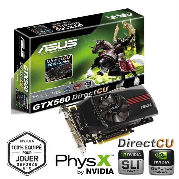 ASUS GTX560 DirectCu 1Go GDDR5 Reconditionné - 55,00 € ASUS GTX560 DirectCu 1Go GDDR5 Reconditionné Asus reconditionné disponible sur Cdiscount Seconde Vie