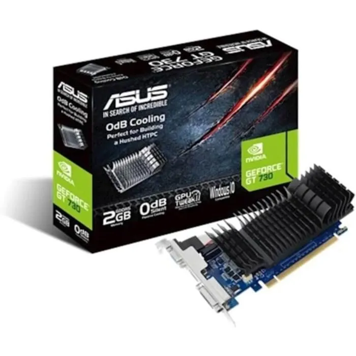 ASUS NVIDIA GeForce GT 730 SL-2GD5-BRK - Carte graphique 2GB GDDR5PCIe 2.0Refroidissement silencieux 0 dBGPU Tweak II Reconditionné - 75,00 € ASUS NVIDIA GeForce GT 730 SL-2GD5-BRK - Carte graphique 2GB GDDR5PCIe 2.0Refroidissement silencieux 0 dBGPU Tweak II Reconditionné Asus reconditionné disponible sur Cdiscount Seconde Vie