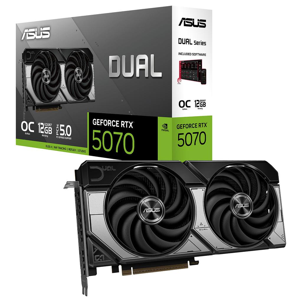 Asus NVIDIA GeForce RTX 5070 12GB GDDR7 DUAL OC Carte Graphique Reconditionné - 649,99 € Asus NVIDIA GeForce RTX 5070 12GB GDDR7 DUAL OC Carte Graphique Reconditionné Asus reconditionné disponible sur Backmarket