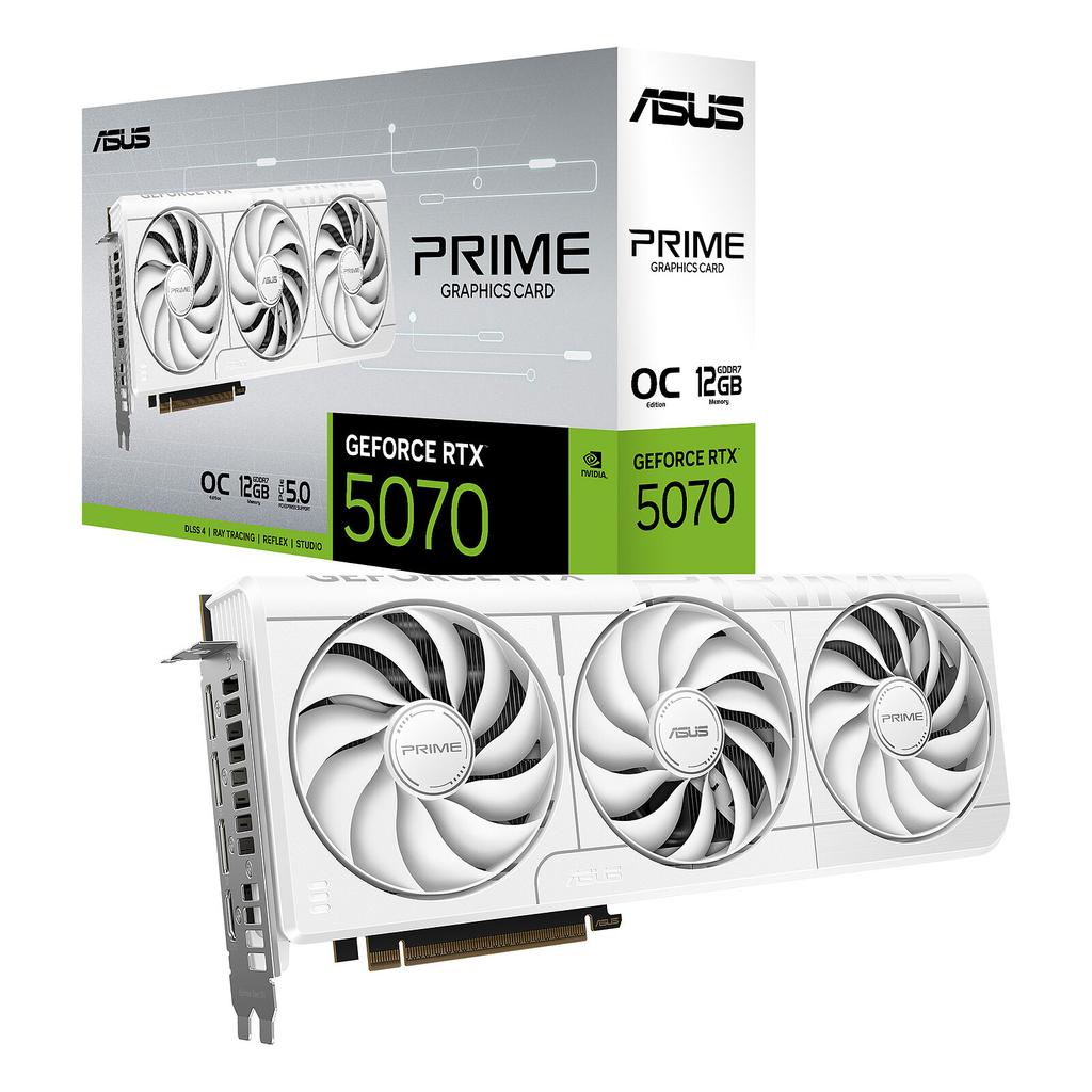 Asus NVIDIA GeForce RTX 5070 12GB GDDR7 PRIME OC WHITE Carte Graphique Reconditionné - 679,99 € Asus NVIDIA GeForce RTX 5070 12GB GDDR7 PRIME OC WHITE Carte Graphique Reconditionné Asus reconditionné disponible sur Backmarket