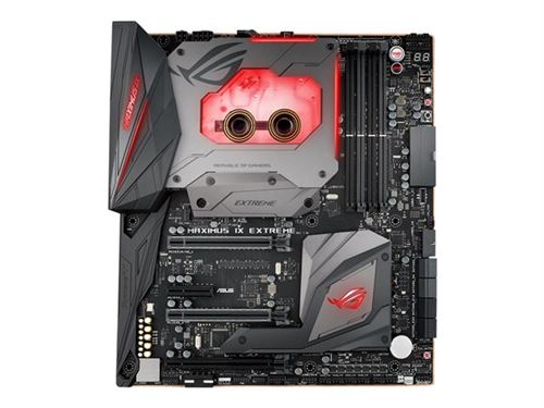 ASUS ROG MAXIMUS IX EXTREME - Carte-mère - ATX étendu - LGA1151 Socket - Z270 Chipset - USB 3.0, USB 3.1, USB-C - Bluetooth, Gigabit LAN, Wi-Fi - carte graphique embarquée (unité centrale requise) - audio HD (8 canaux) État correct Asus reconditionné disponible sur Fnac