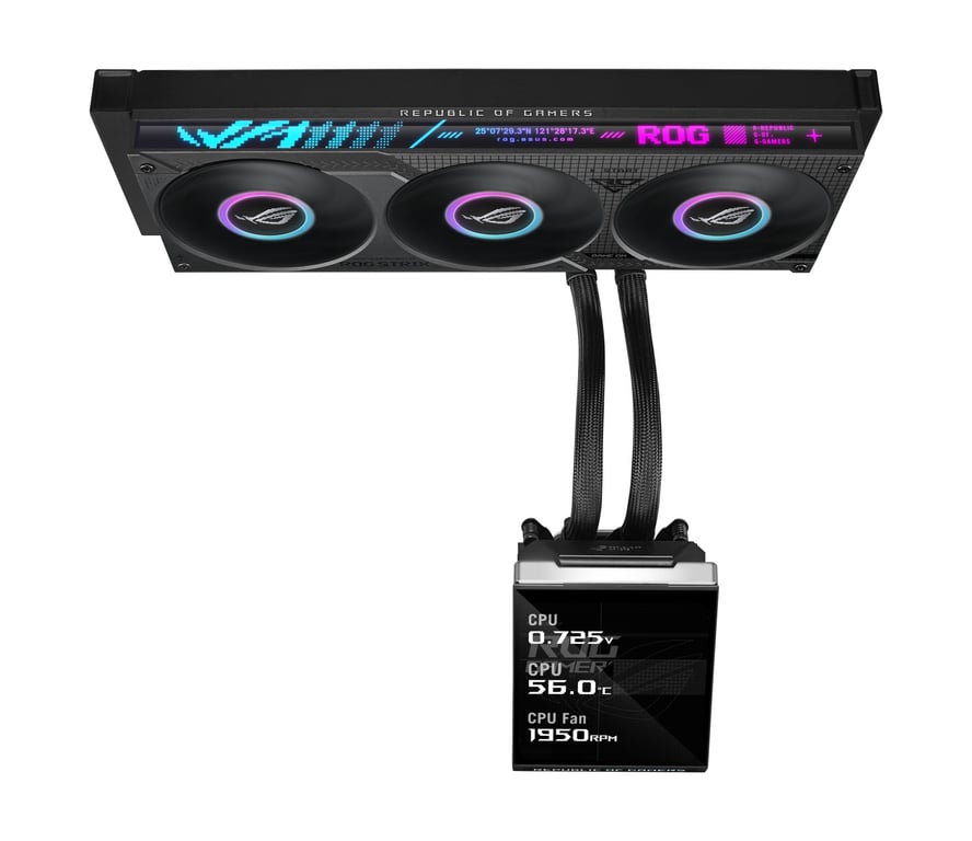Voir photo 2 de ASUS ROG Strix SLC IV 360 ARGB LCD Processeur Kit de refroidissement du liquide 12 cm Noir 1 pièce(s) - Excellent état | Dero ASUS ROG Strix SLC IV 360 ARGB LCD Processeur Kit de refroidissement du liquide 12 cm Noir 1 pièce(s) - Excellent état Parfait état Asus reconditionné photo 2 | Dero