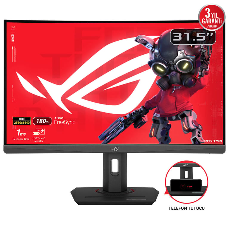 ASUS ROG Strix XG32WCS écran plat de PC 80 cm (31.5 ) 2560 x 1440 pixels Quad HD LED Noir - Excellent état Parfait état Asus reconditionné disponible sur Pixmania