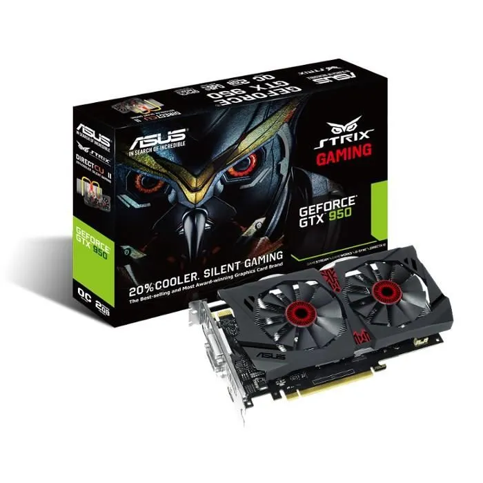 Asus STRIX GTX 950 2Go GDDR5 Reconditionné Asus reconditionné disponible sur Cdiscount Seconde Vie