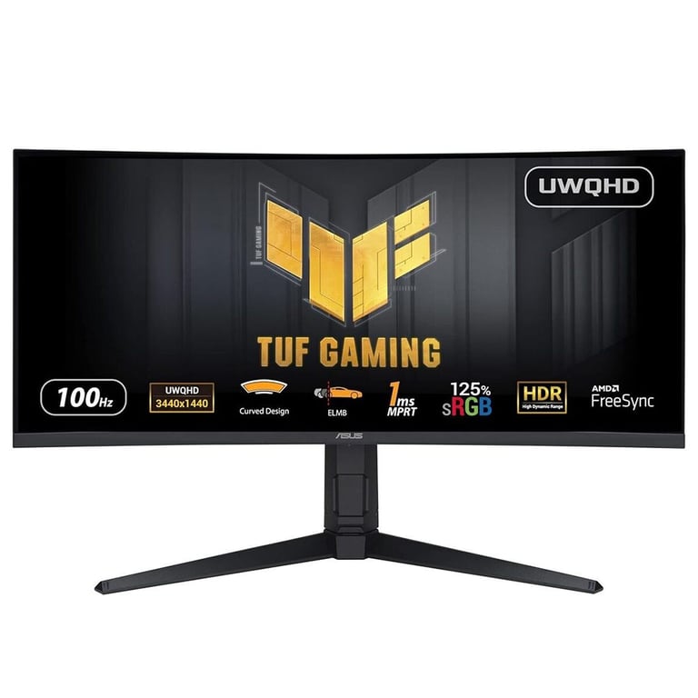 ASUS TUF Gaming VG34VQEL1A écran plat de PC 86,4 cm (34 ) 3440 x 1440 pixels UltraWide Quad HD LED Noir - Excellent état Parfait état Asus reconditionné disponible sur Pixmania