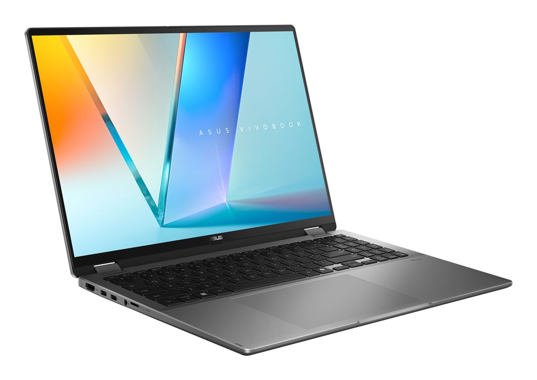 Voir photo 2 de ASUS Vivobook 16 Flip TP3607SA-RJ081X Copilot+ PC Intel Core Ultra 7 256V Hybride (2-en-1) 40,6 cm (16 ) Écran tactile 3K 16 Go LPDDR5x-SDRAM 512 Go SSD Wi-Fi 7 (802.11be) Windows 11 Pro Noir, Gris - Excellent état | Dero ASUS Vivobook 16 Flip TP3607SA-RJ081X Copilot+ PC Intel Core Ultra 7 256V Hybride (2-en-1) 40,6 cm (16 ) Écran tactile 3K 16 Go LPDDR5x-SDRAM 512 Go SSD Wi-Fi 7 (802.11be) Windows 11 Pro Noir, Gris - Excellent état Parfait état Asus reconditionné photo 2 | Dero