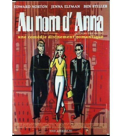 Au Nom d'Anna - 2000 - Edward Norton, Ben Stiller - 116x158cm - Affiche de cinéma originale pliée État correct N/A reconditionné disponible sur Fnac