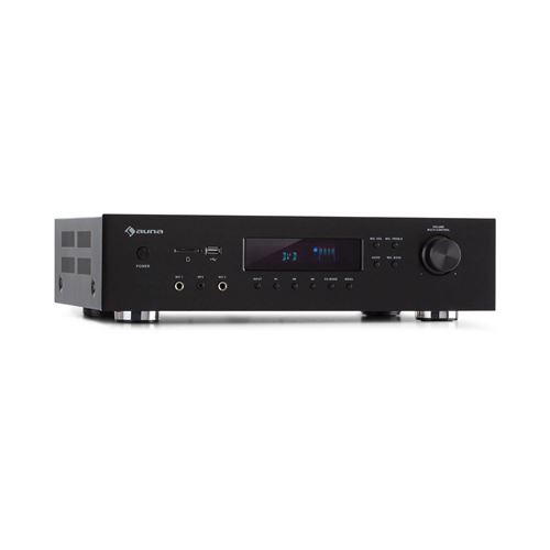 auna AMP-H260 - Amplificateur Bluetooth 5.1 : 2 x 100 W+ 3 x 20 W RMS, Bluetooth/ USB / SD, tuner radio FM, télécommande incluse - Noir État correct N/A reconditionné disponible sur Fnac