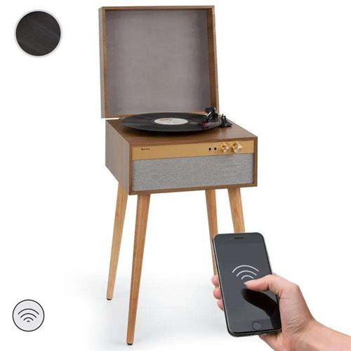 Auna Berklee TT - Enceinte pc Bluetooth fonction 45 tours - Gris - Bois État correct reconditionné disponible sur Fnac