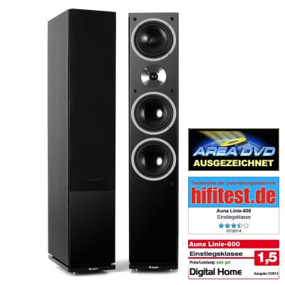 auna Linie-600-BK enceinte tour 140W RMS passive noire État correct reconditionné disponible sur Fnac