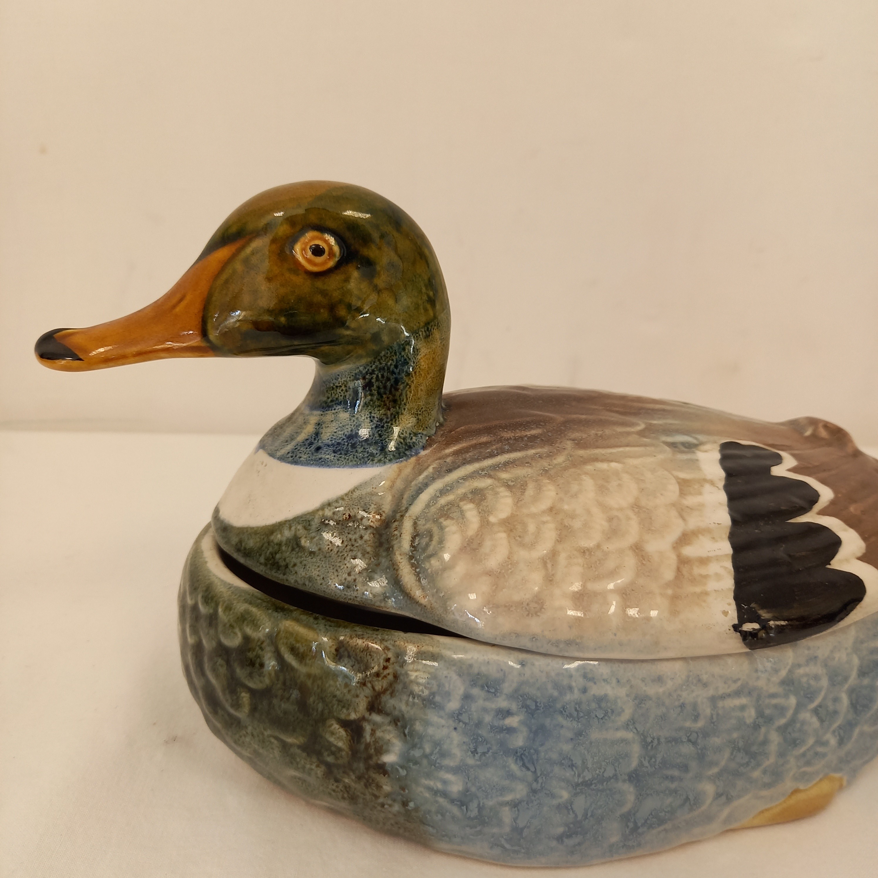 Voir photo 3 de Authentique Français Terrine de Canard - Faience Terrine de Michel Caugant - Plat de Foie Gras - Authentique Français Terrine de Canard - Faience Terrine de Michel Caugant - Plat de Foie Gras - reconditionné photo 3