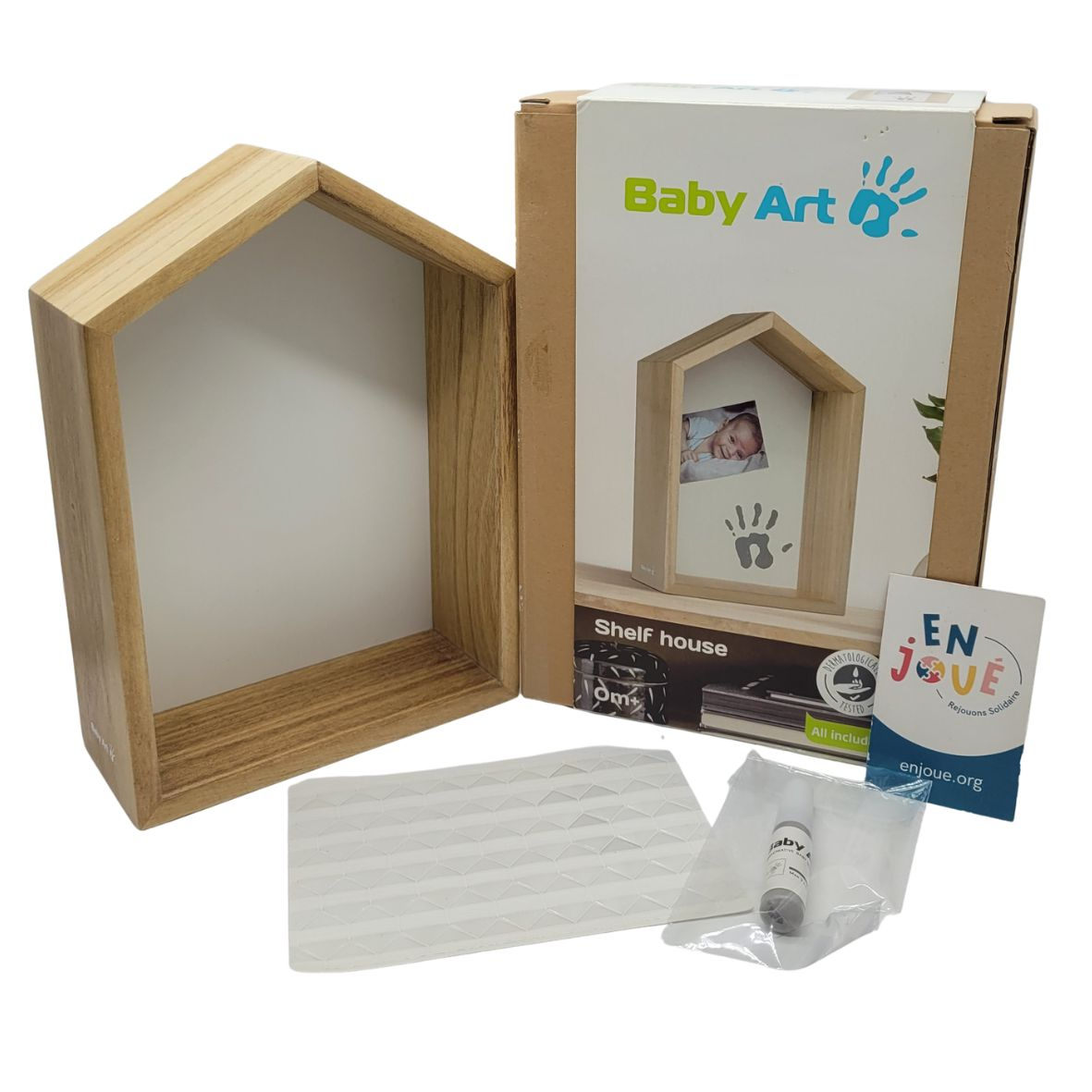 Voir photo 2 de Baby Art - Étagère maison empreinte - Dés la naissance. Baby Art - Étagère maison empreinte - Dés la naissance. Bon état reconditionné photo 2