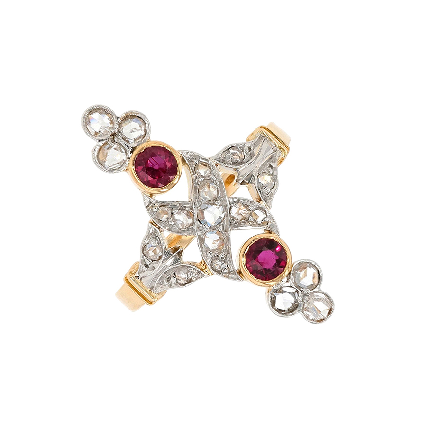 Bague ancienne roses Parfait état - 1750,00 € Bague ancienne roses Parfait état reconditionné disponible sur Gemme Les Bijoux