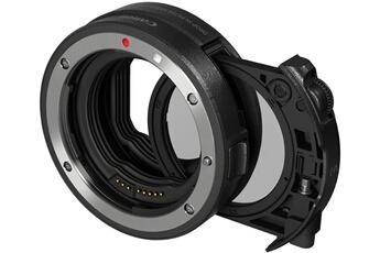 Bague d'adaptation objectif EF / EF-S vers boitier EOS R avec filtre insérable polarisant circulaire Bon état Canon reconditionné disponible sur Darty