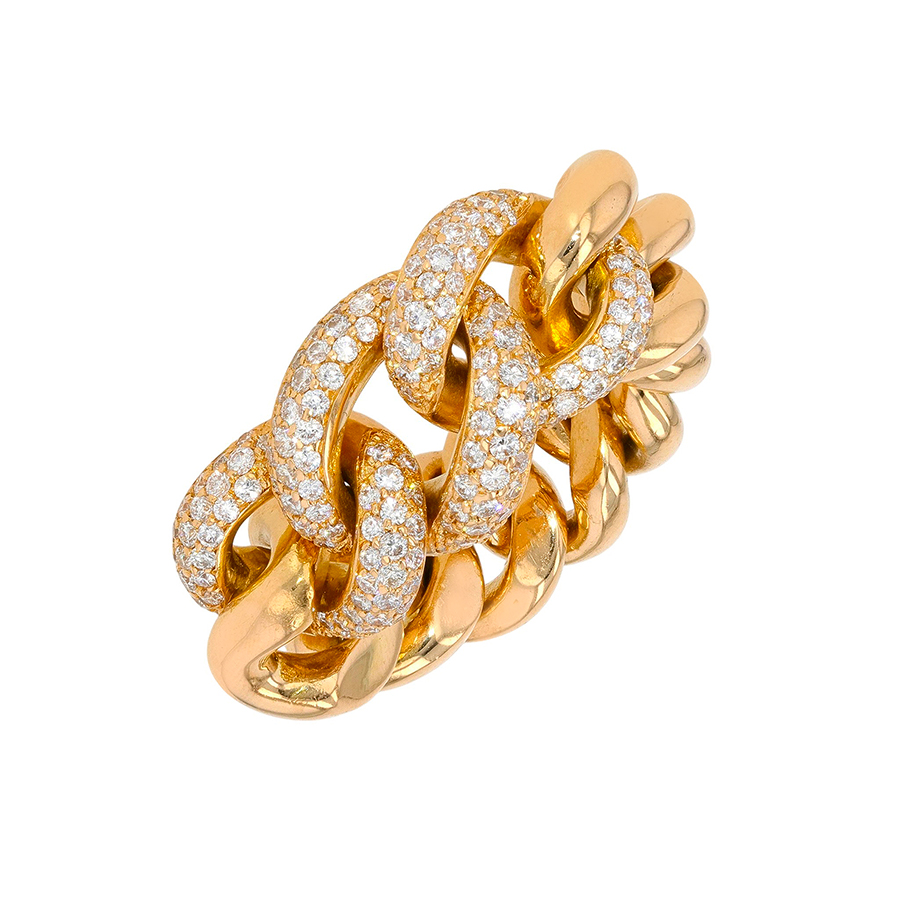 Acheter Bague gourmette Parfait état - 8400,00 € Bague gourmette Parfait état reconditionné disponible sur Gemme Les Bijoux