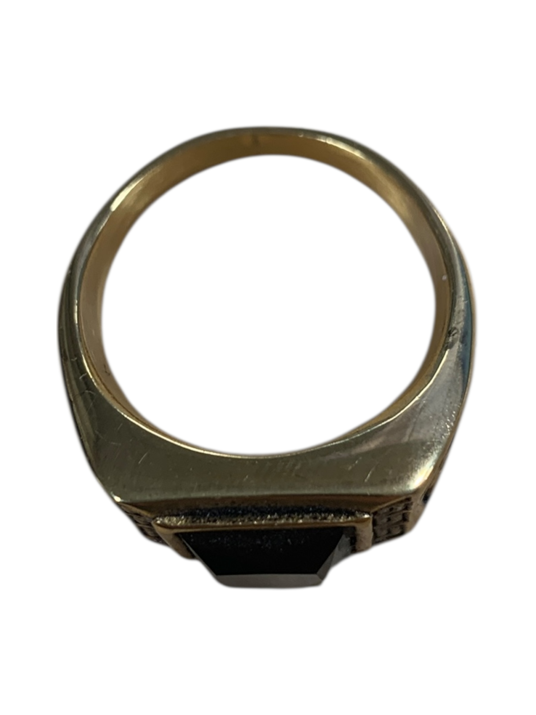 Voir photo 2 de Bague Homme, métal dorée Bague Homme, métal dorée Bon état reconditionné photo 2