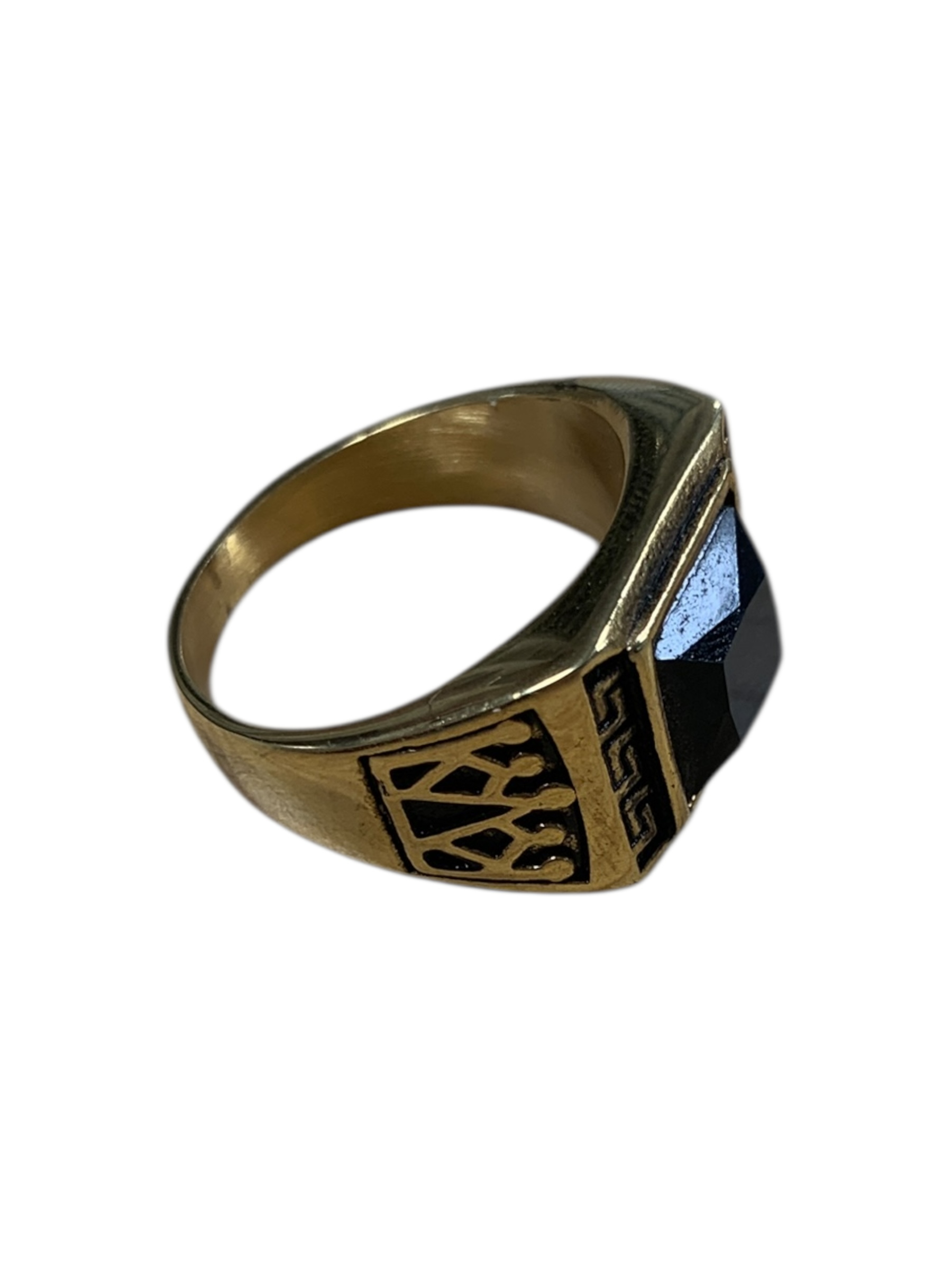 Voir photo 3 de Bague Homme, métal dorée Bague Homme, métal dorée Bon état reconditionné photo 3