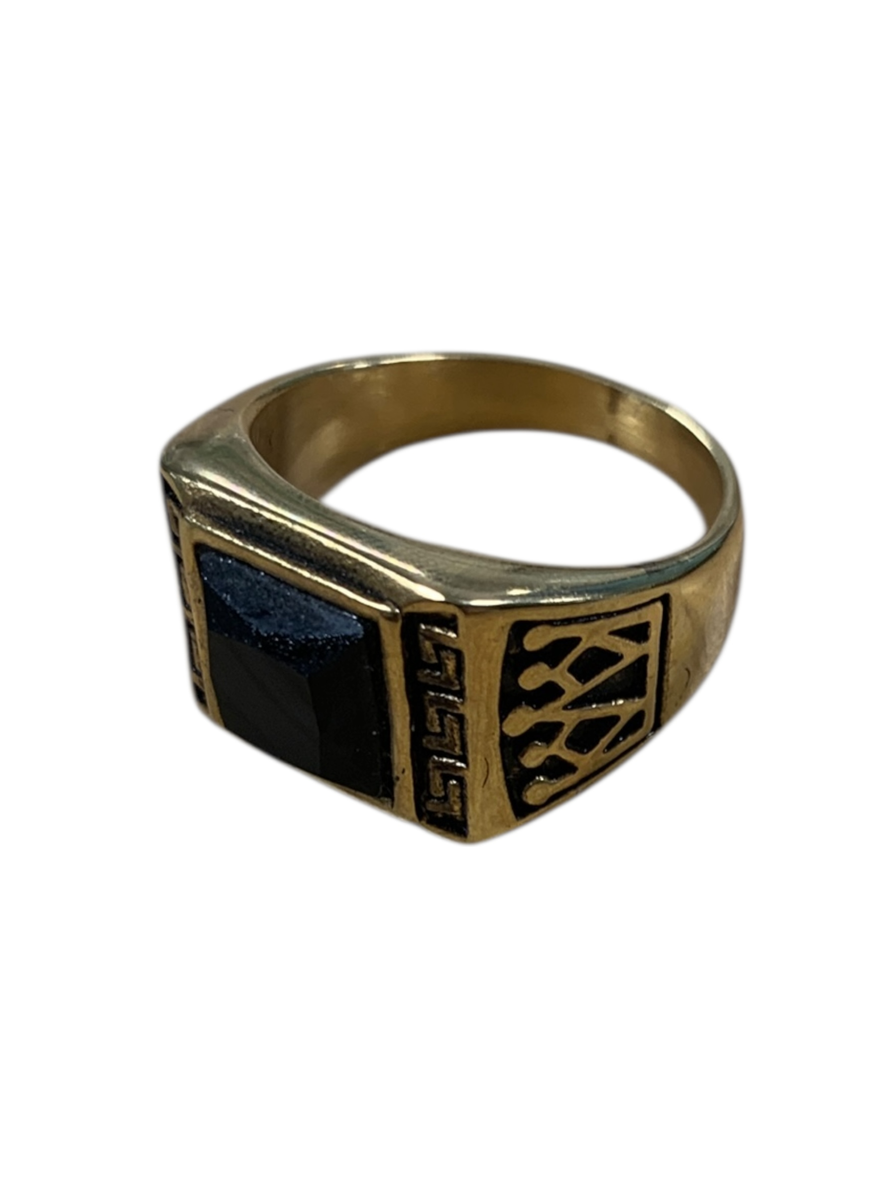 Voir photo 4 de Bague Homme, métal dorée Bague Homme, métal dorée Bon état reconditionné photo 4