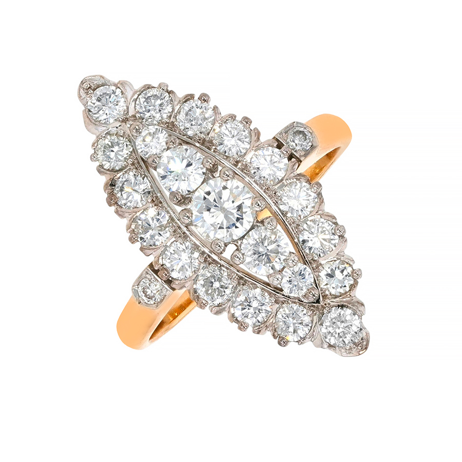Bague marquise Parfait état - 2300,00 € Bague marquise Parfait état reconditionné disponible sur Gemme Les Bijoux