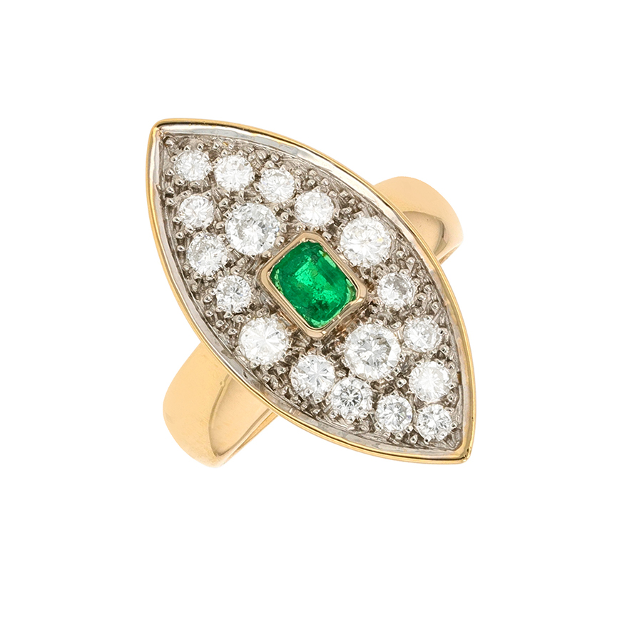 Bague marquise Parfait état - 2750,00 € Bague marquise Parfait état reconditionné disponible sur Gemme Les Bijoux