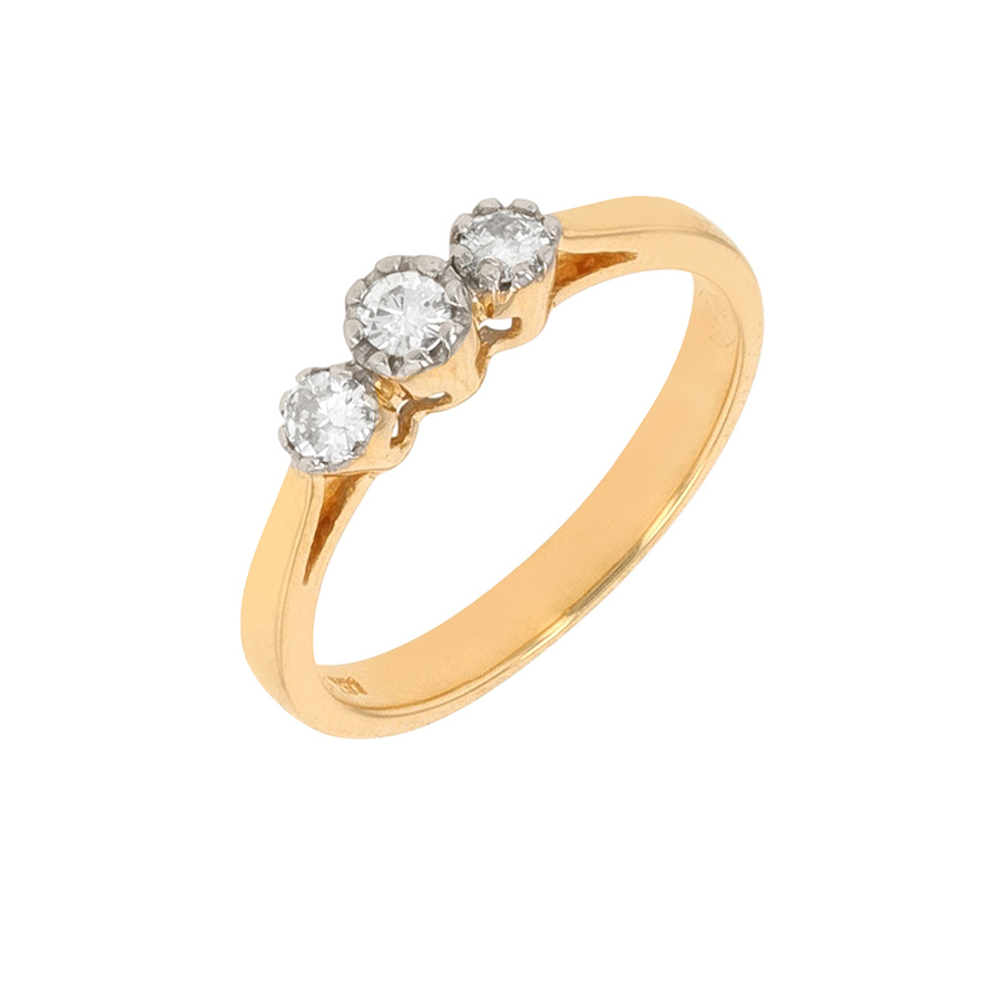 Bague trilogie Parfait état - 750,00 € Bague trilogie Parfait état reconditionné disponible sur Gemme Les Bijoux