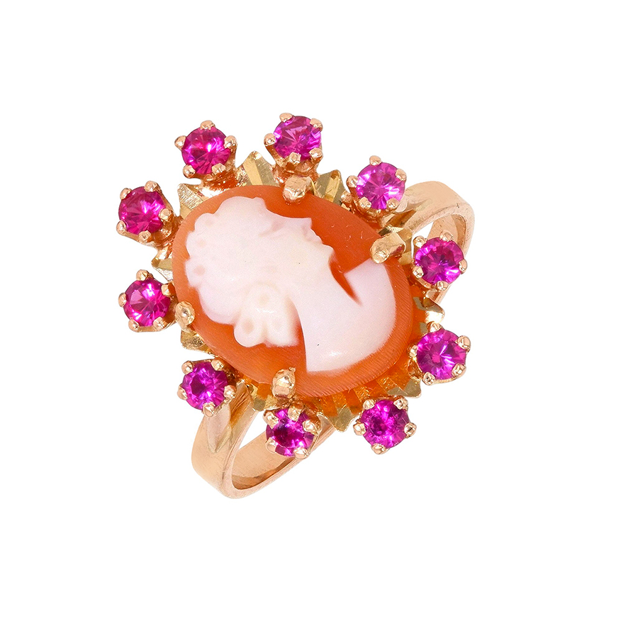 Bague vintage Camée Parfait état - 750,00 € Bague vintage Camée Parfait état reconditionné disponible sur Gemme Les Bijoux