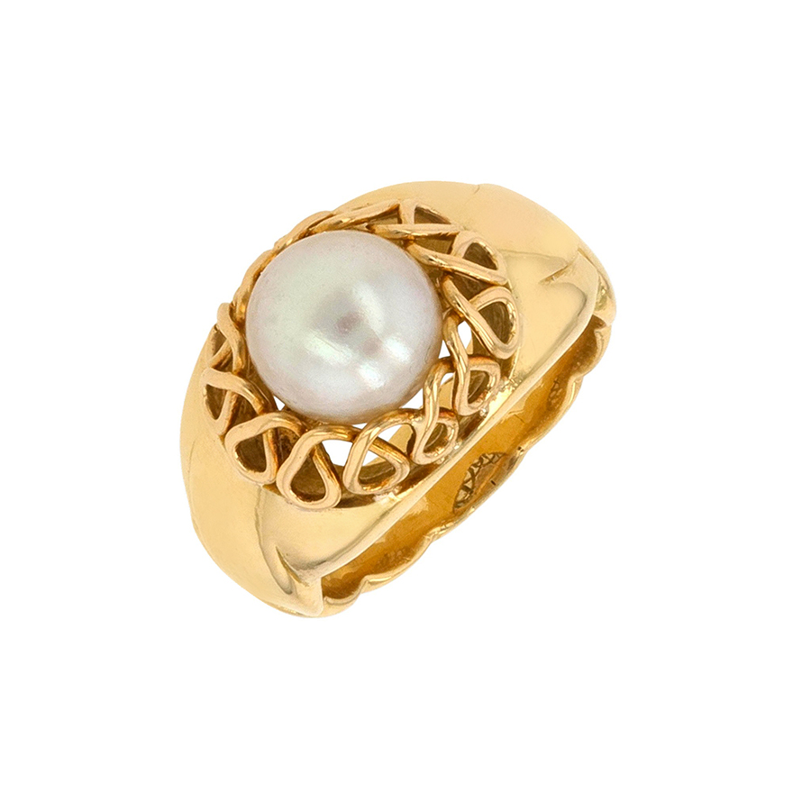 Bague vintage perle Parfait état - 2650,00 € Bague vintage perle Parfait état reconditionné disponible sur Gemme Les Bijoux | Dero