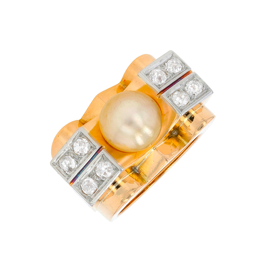 Bague vintage perle Parfait état - 2500,00 € Bague vintage perle Parfait état reconditionné disponible sur Gemme Les Bijoux | Dero