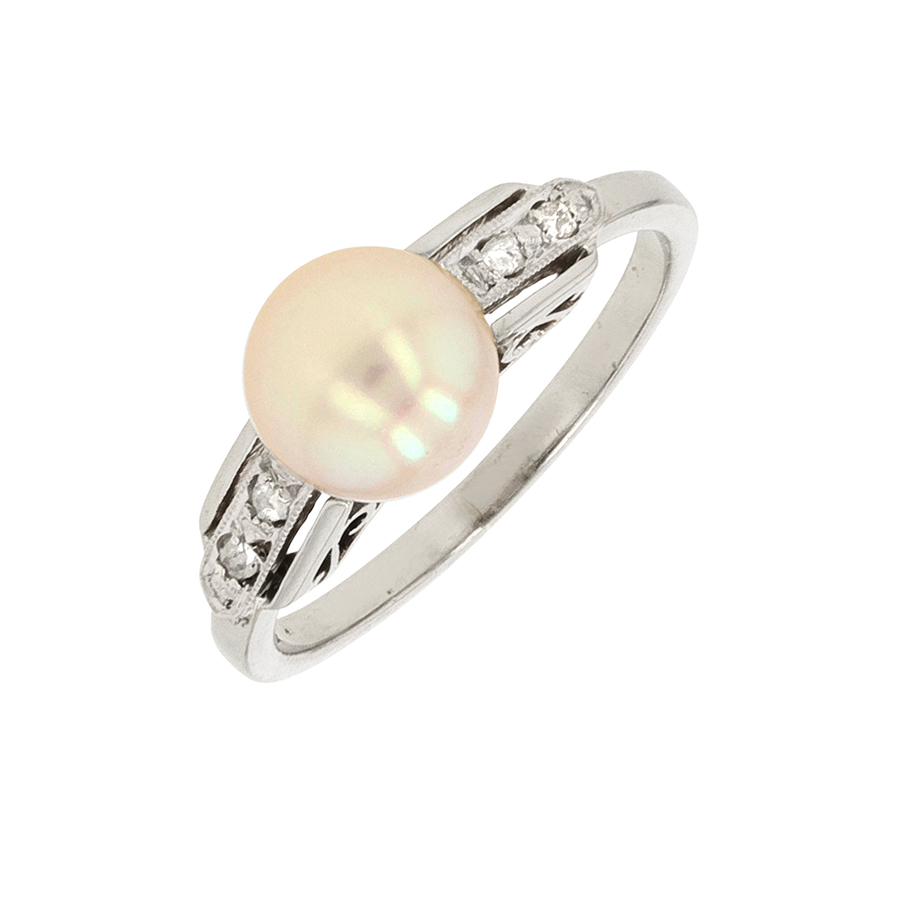 Bague vintage perle Parfait état - 750,00 € Bague vintage perle Parfait état reconditionné disponible sur Gemme Les Bijoux | Dero