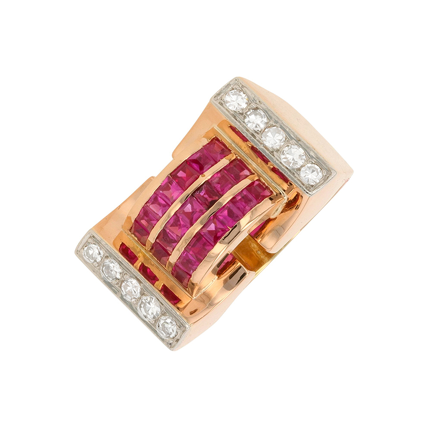 Bague vintage rubis Parfait état - 3800,00 € Bague vintage rubis Parfait état reconditionné disponible sur Gemme Les Bijoux
