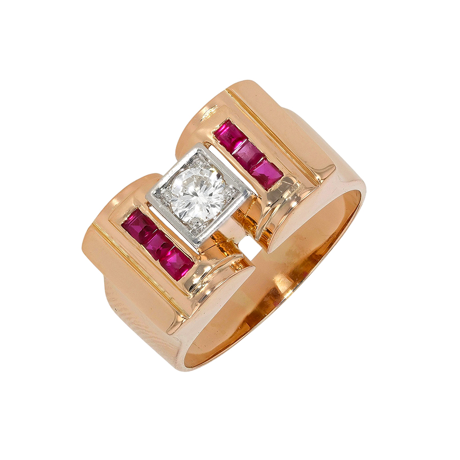 Bague vintage rubis Parfait état - 2100,00 € Bague vintage rubis Parfait état reconditionné disponible sur Gemme Les Bijoux
