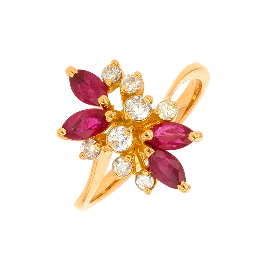 Bague vintage rubis Parfait état - 1100,00 € Bague vintage rubis Parfait état reconditionné disponible sur Gemme Les Bijoux