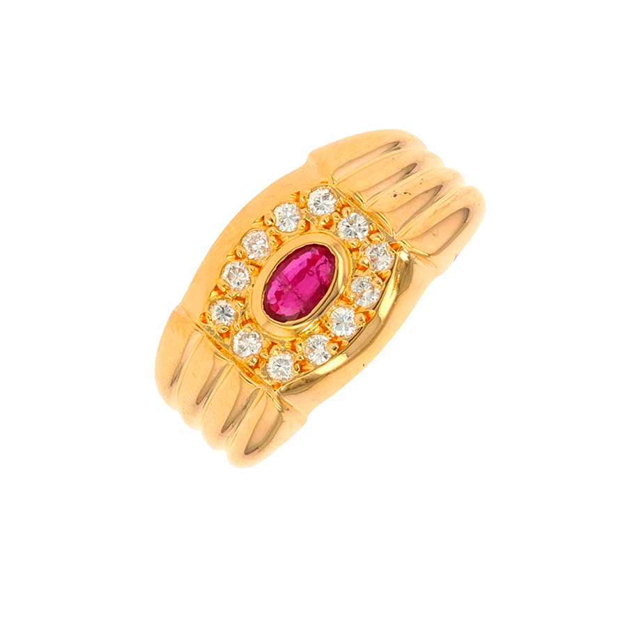 Bague vintage rubis Parfait état - 1250,00 € Bague vintage rubis Parfait état reconditionné disponible sur Gemme Les Bijoux