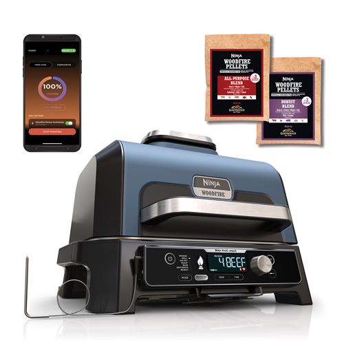 Barbecue et fumoir électrique Ninja Woodfire Pro Connect OG901EU 1700 W Bleu et Gris État correct - 273,99 € Barbecue et fumoir électrique Ninja Woodfire Pro Connect OG901EU 1700 W Bleu et Gris État correct Ninja reconditionné disponible sur Fnac