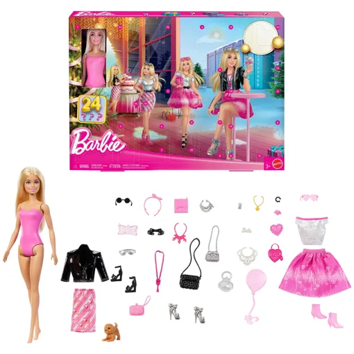 Barbie - Calendrier de l'Avent - Avec 24 pièces et accessoires - Barbie - JFL63 occasion reconditionné disponible sur Rakuten