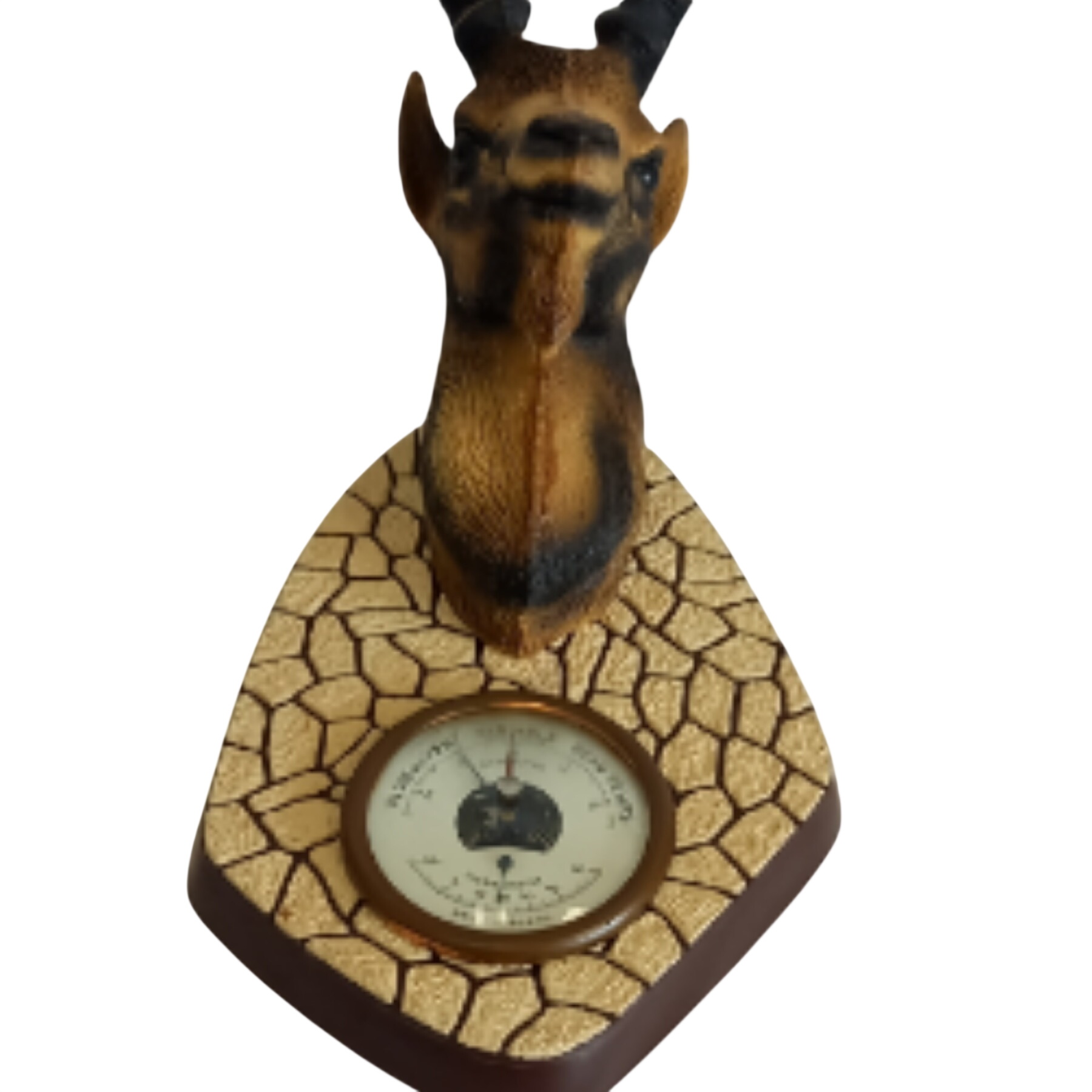 Baromètre tête de Cerf vintage en plastique trophée chasse Kitsch 1960 Bon état - alternatives disponibles sur Dero Baromètre tête de Cerf vintage en plastique trophée chasse Kitsch 1960 Bon état reconditionné (offre indisponible)