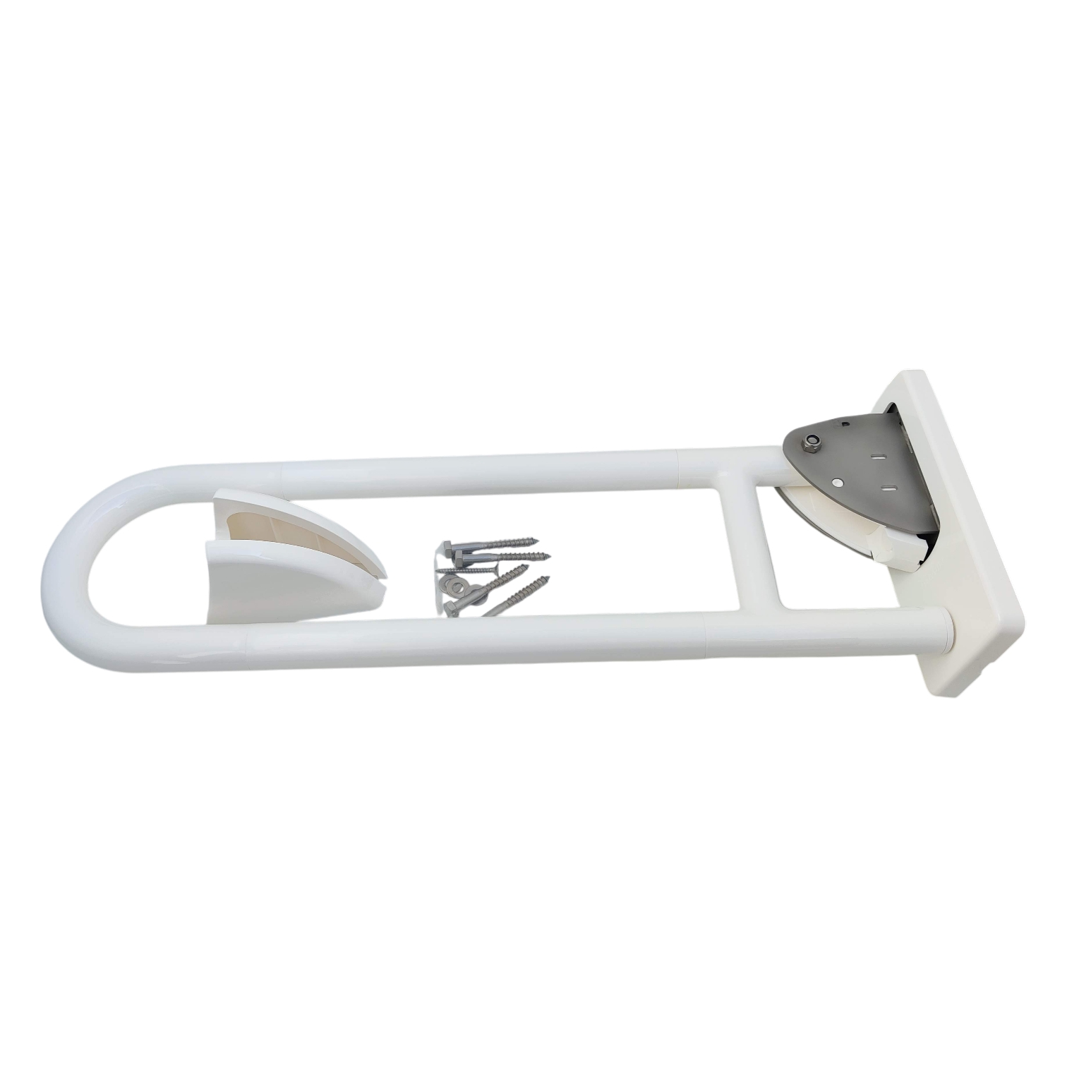 Voir photo 2 de Barre de maintien PMR rabattable Nylon blanc DELABIE, L. 650 mm Barre de maintien PMR rabattable Nylon blanc DELABIE, L. 650 mm Parfait état reconditionné photo 2