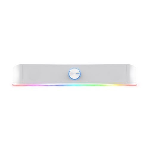 Barre de son gaming stéréo avec éclairage RGB Trust Thorne GXT 619W Blanc État correct Trust reconditionné disponible sur Fnac