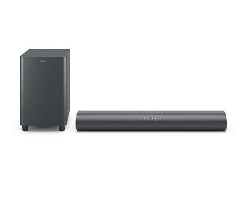 Barre de son Philips TAB6100 Dolby Atmos 2.1 avec caisson de basse sans fil Gris métallisé État correct Philips reconditionné disponible sur Fnac