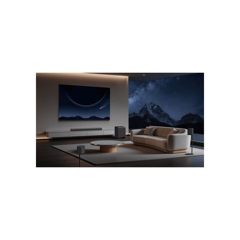 Barre de son TCL S65K 5.1.2 Dolby Atmos caisson sans fil et enceintes surround 2 Bluetooth 5.3 entrées HDMI 2.1 optique Noir titane - Excellent état Parfait état TCL reconditionné photo 3 | Dero