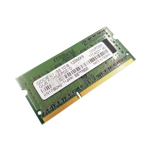 Barrette Mémoire 1Go RAM DDR3 UNIFOSA GU672203EP0200 SO-DIMM PC3-10600 État correct N/A reconditionné disponible sur Fnac