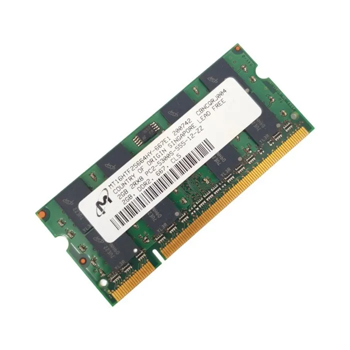 Barrette Mémoire 2Go RAM DDR2 MICRON MT16HTF25664HY-667E1 SO-DIMM PC2-5300S Reconditionné Micron reconditionné disponible sur Cdiscount Seconde Vie | Dero