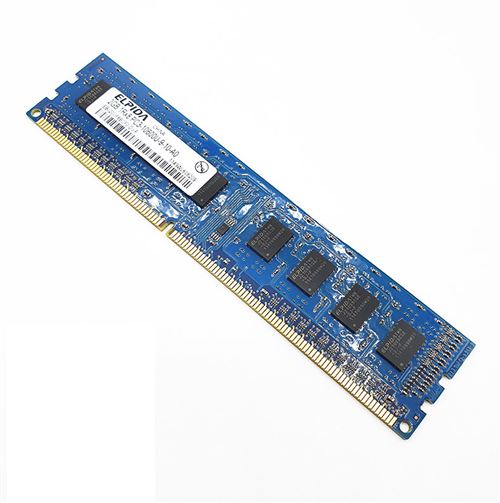 Acheter Barrette Mémoire 2Go RAM DDR3 Elpida EBJ20UF8BCF0-DJ-F DIMM PC3-10600U 1Rx8 État correct - 14,69 € Barrette Mémoire 2Go RAM DDR3 Elpida EBJ20UF8BCF0-DJ-F DIMM PC3-10600U 1Rx8 État correct reconditionné disponible sur Fnac