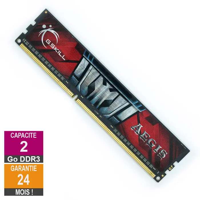 Acheter Barrette Mémoire 2Go RAM DDR3 G.Skill F3-1600C11D-8GIS DIMM PC3-12800U Reconditionné - 14,21 € | Dero Barrette Mémoire 2Go RAM DDR3 G.Skill F3-1600C11D-8GIS DIMM PC3-12800U Reconditionné G.Skill reconditionné disponible sur Cdiscount Seconde Vie | Dero