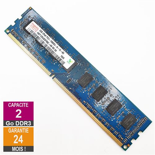 Barrette Mémoire 2Go RAM DDR3 Hynix HMT125U6DFR8C-H9 DIMM PC3-10600U 2Rx8 État correct reconditionné disponible sur Fnac
