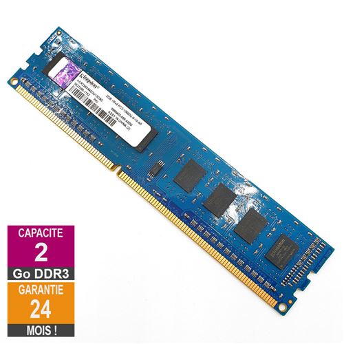 Acheter Barrette Mémoire 2Go RAM DDR3 Kingston ACR256X64D3U13C9G DIMM PC3-10600U 1Rx8 État correct - 14,69 € Barrette Mémoire 2Go RAM DDR3 Kingston ACR256X64D3U13C9G DIMM PC3-10600U 1Rx8 État correct Kingston reconditionné disponible sur Fnac