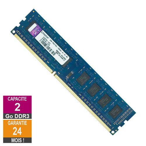 Barrette Mémoire 2Go RAM DDR3 Kingston K1N7HK-HYC DIMM PC3-10600U État correct reconditionné disponible sur Fnac